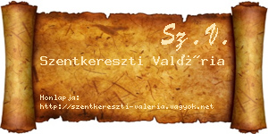 Szentkereszti Valéria névjegykártya