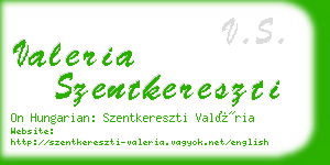 valeria szentkereszti business card